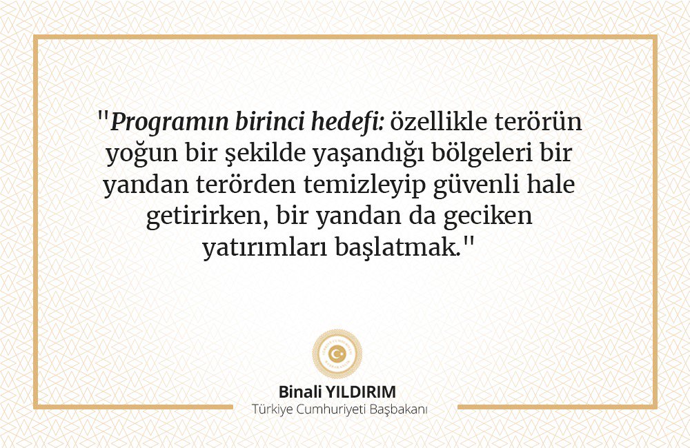 "Türkiye'nin Doğu ve Güneydoğu bölgelerini yatırımcılara daha cazip hale getirmek için yeni bir destek ve teşvik programını başlatıyoruz."