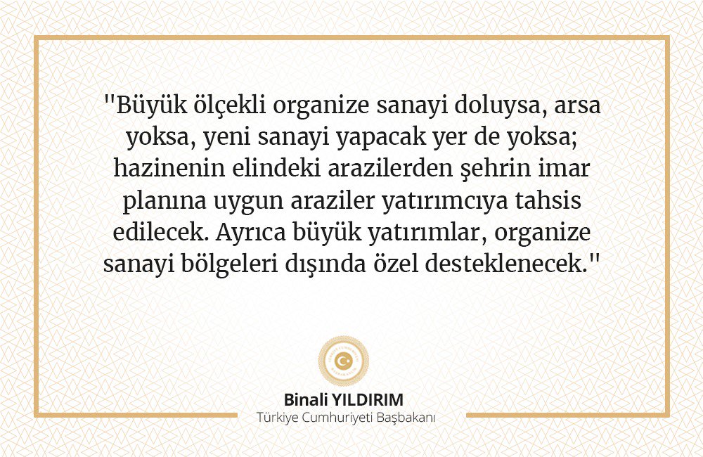 "OSB'lerde yatırıma uygun arsa yoksa hazinenin arazilerinden uygun arsa verilecek."