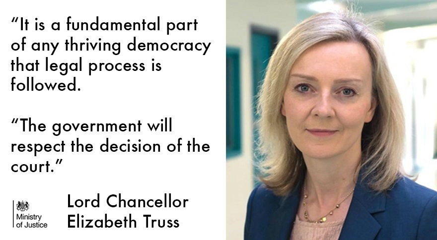 .@TrussLiz: “Our independent judiciary is the cornerstone of the rule of law.” Read the full statement on Article 50 gov.uk/government/new…