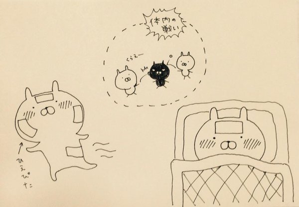 インフルエンザ流行中！
みんな気をつけてね～

＃インフルエンザ
＃うさまる
＃うさこ
＃うさまるに癒されている人RT