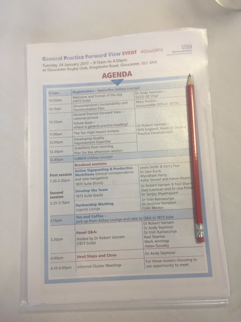 Zaheera_N's tweet image. #GlosGPFV @GlosCCG @gloucesterrugby Packed up now. General Practice ForwardView @NHSEngland