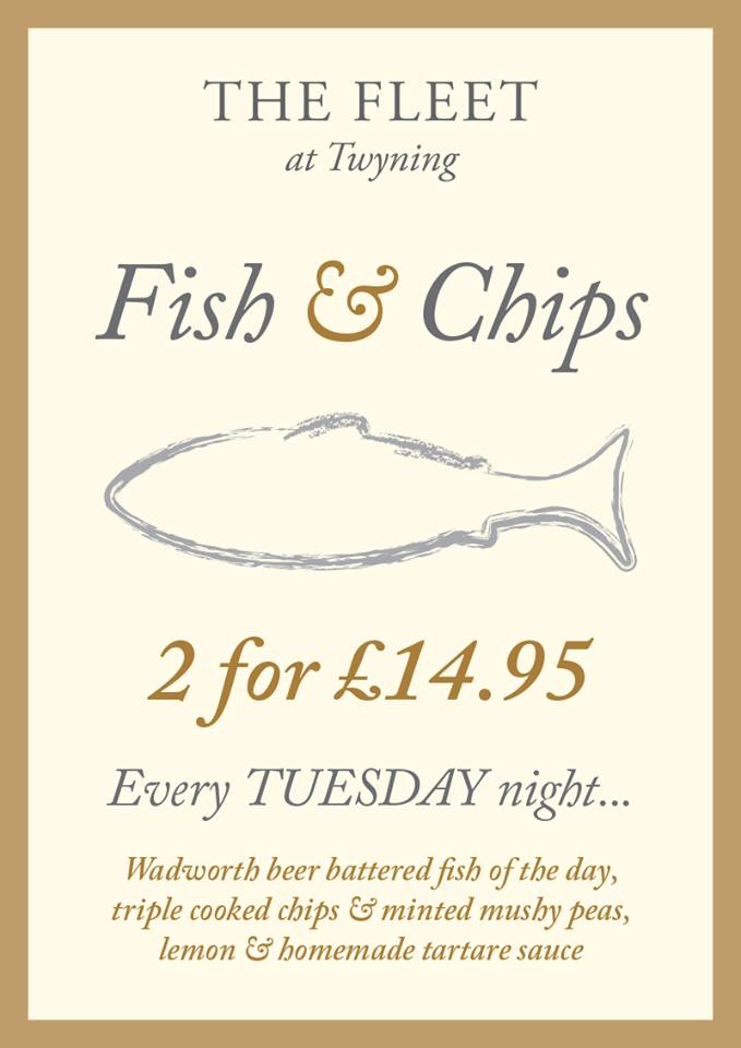 On a beautiful, crisp and clear day come and join us from 6-9 this evening for 2 meals for just £14.95! #FishandChipTuesday #TheFleet