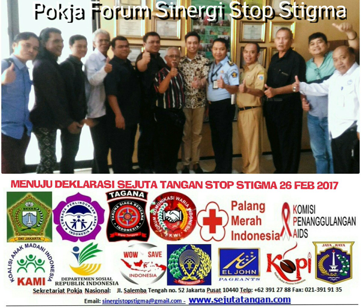 WowSaveID jd DewanPakar bagi 18 Orsos utk Wujudkan SejutaTangan StopStigma @AkasandraP <a href="/fadjroeL/">Dr. M. Fadjroel Rachman</a> <a href="/Kasandra_Asscts/">Kasandra Associates</a> <a href="/kemenkopmk/">Kemenko PMK</a> <a href="/KemensosRI/">Kementerian Sosial RI</a>