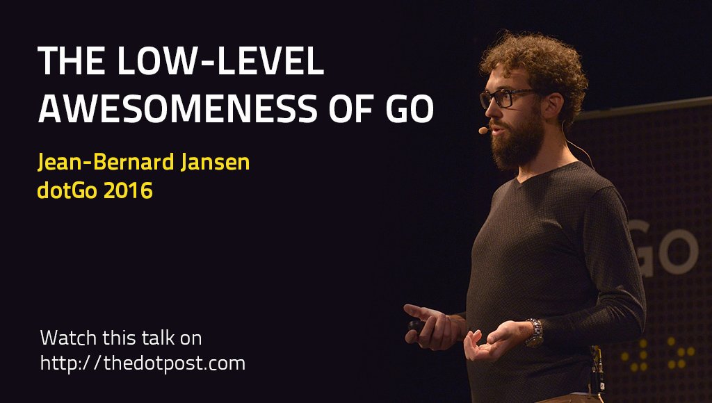 thedotpost's tweet image. New @dotGoEu 2016 talk: Jean-Bernard Jansen - The low-level awesomeness of @golang thedotpost.com/2016/10/jean-b…