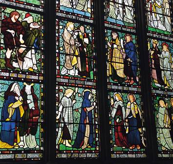 YalePevsner's tweet image. Middleton Cheney, All Saints, stained glass window, by the William Morris firm, 1864–5. #Northamptonshire #Pevsner #BuildingsofEngland