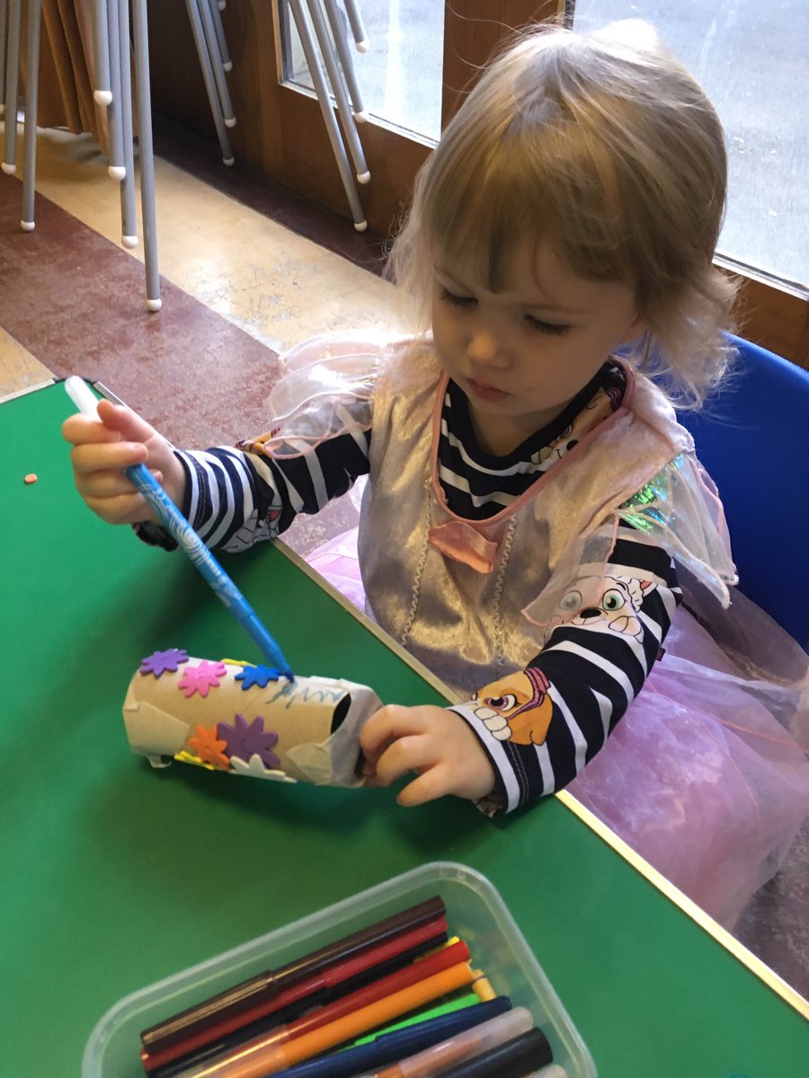 Decorating shakers today at Caterpillars for the theme of 'God listens'
