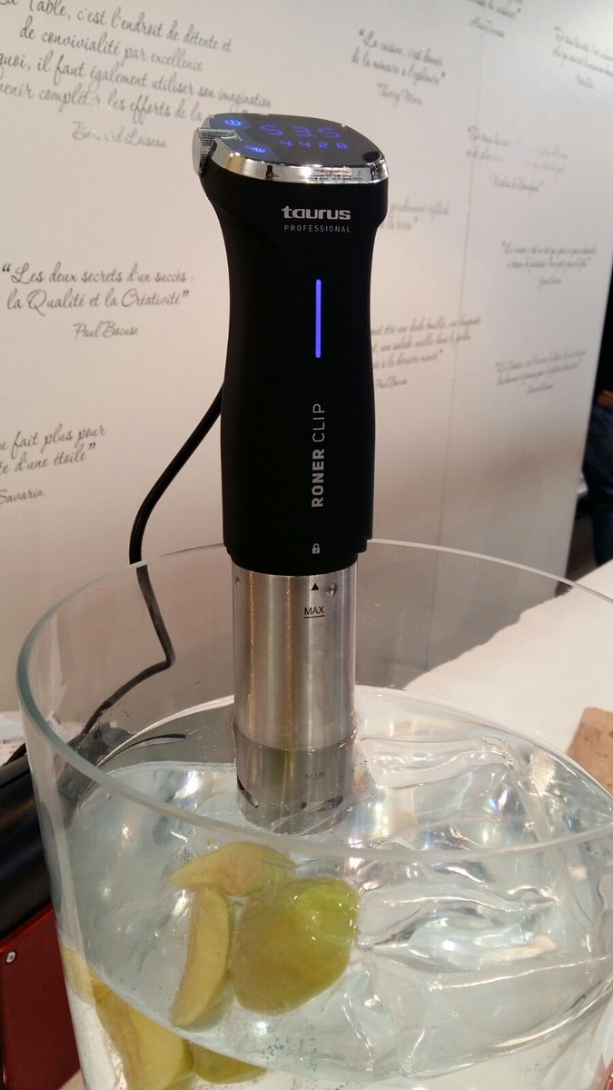 taurusprofes's tweet image. Nuevo sistema de coccion a baja temperatura #ronerclip Let me introduce you our new low temp circulator #ronerclip