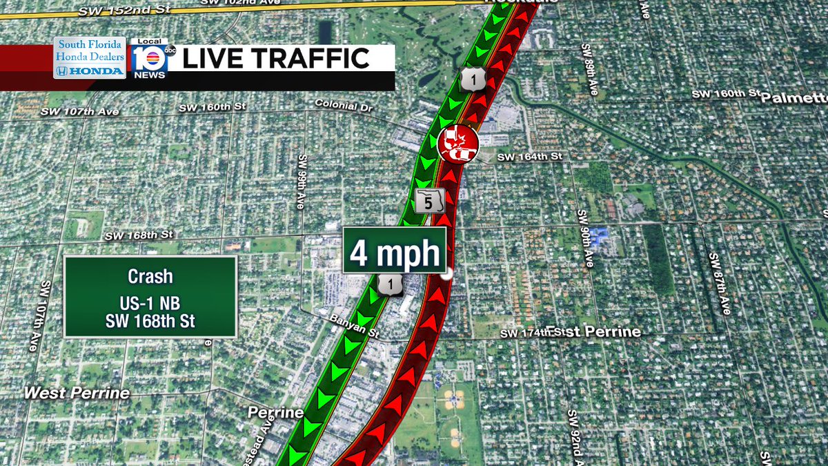 Crash on US-1 NB at SW 168th St #traffic https://t.co/HoIa69Hb6A