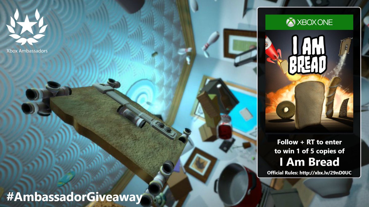 XboxAmbassadors's tweet photo. Become toast in this week's #AmbassadorGiveaway! Follow @XboxAmbassadors &amp; RT to enter for a chance to #win #IAMBREAD by @bossastudios. https://t.co/wCxemZdII4
