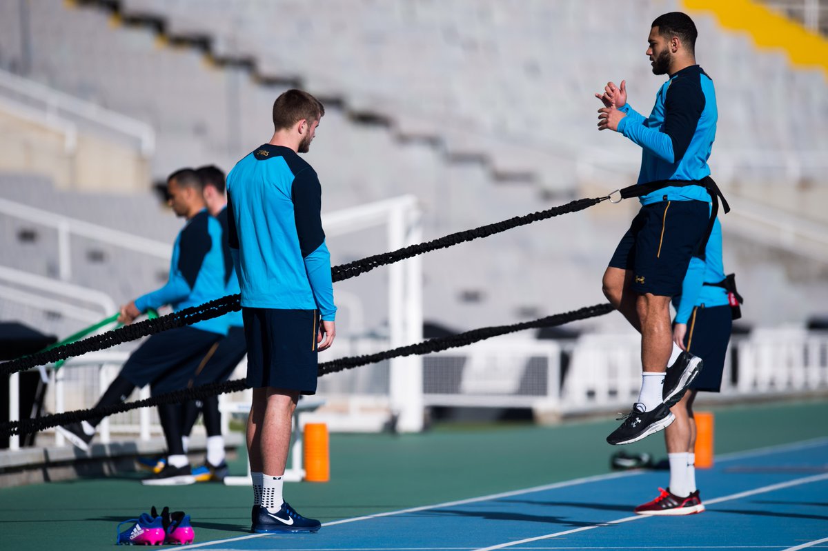 Over in Barcelona, @cameroncv2 has learnt to levitate... 😜 #COYS
