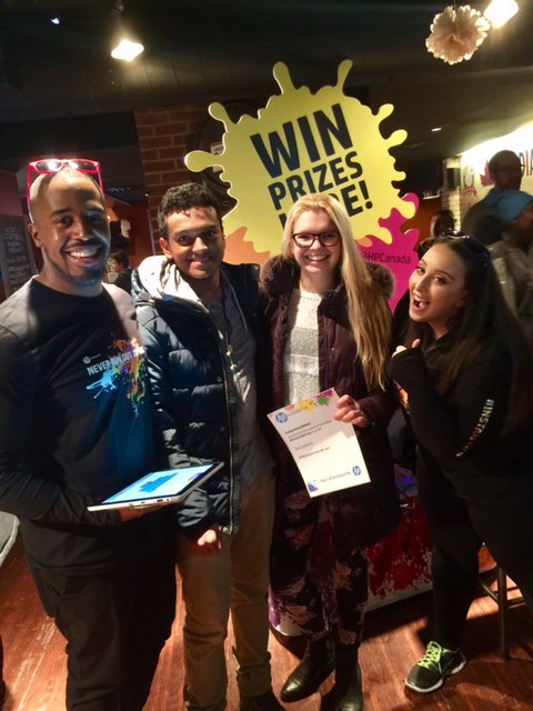 starshotagency's tweet photo. Had a blast winning #InstantInkPrizes with @HPCanada at the Raptors Viewing Party this past Friday @RamInTheRye! https://t.co/OL3e6piYhE