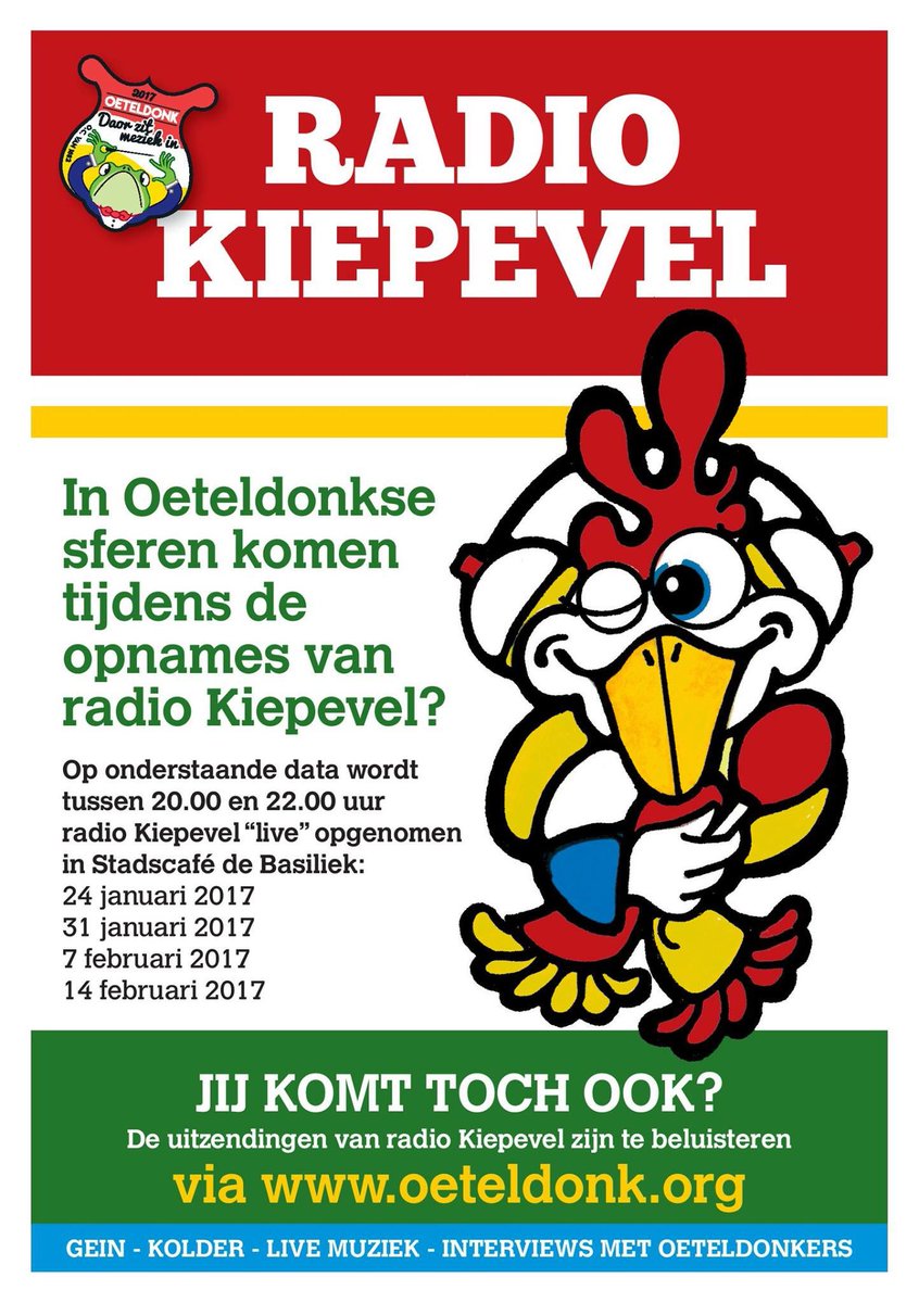 Vanavond beginnen we weer met radio kiepevel