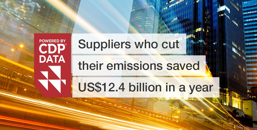 climaterisk's tweet photo. $12.4bn. That’s how much suppliers saved through reducing their emissions, says @CDP https://t.co/88PTKJNB5D #CDPSupplyChain https://t.co/6BvuzujVgN