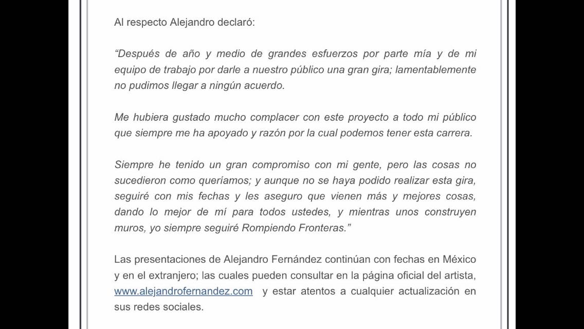 cquirarte's tweet photo. #StarProductions oficina de #AlejandroFernández informa sobre demanda a #LuisMiguel por medio de comunicado https://t.co/23OCEGnDe3