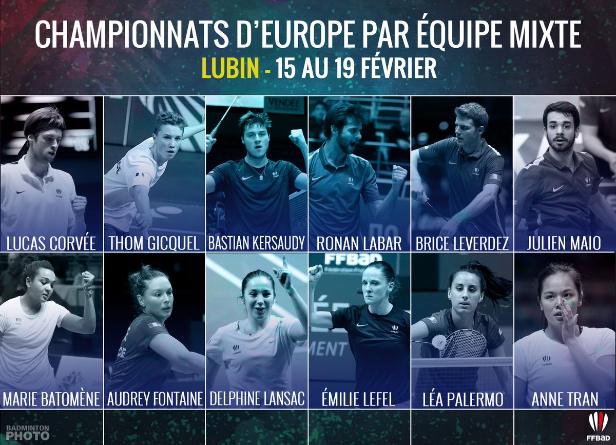 FFBaD's tweet photo. 🚨 Voici la sélection des joueurs français qui disputeront les championnats d'Europe par équipe mixte ! 🇫🇷
👉 https://t.co/uZpBB69nj3 https://t.co/b545NgjuQ5