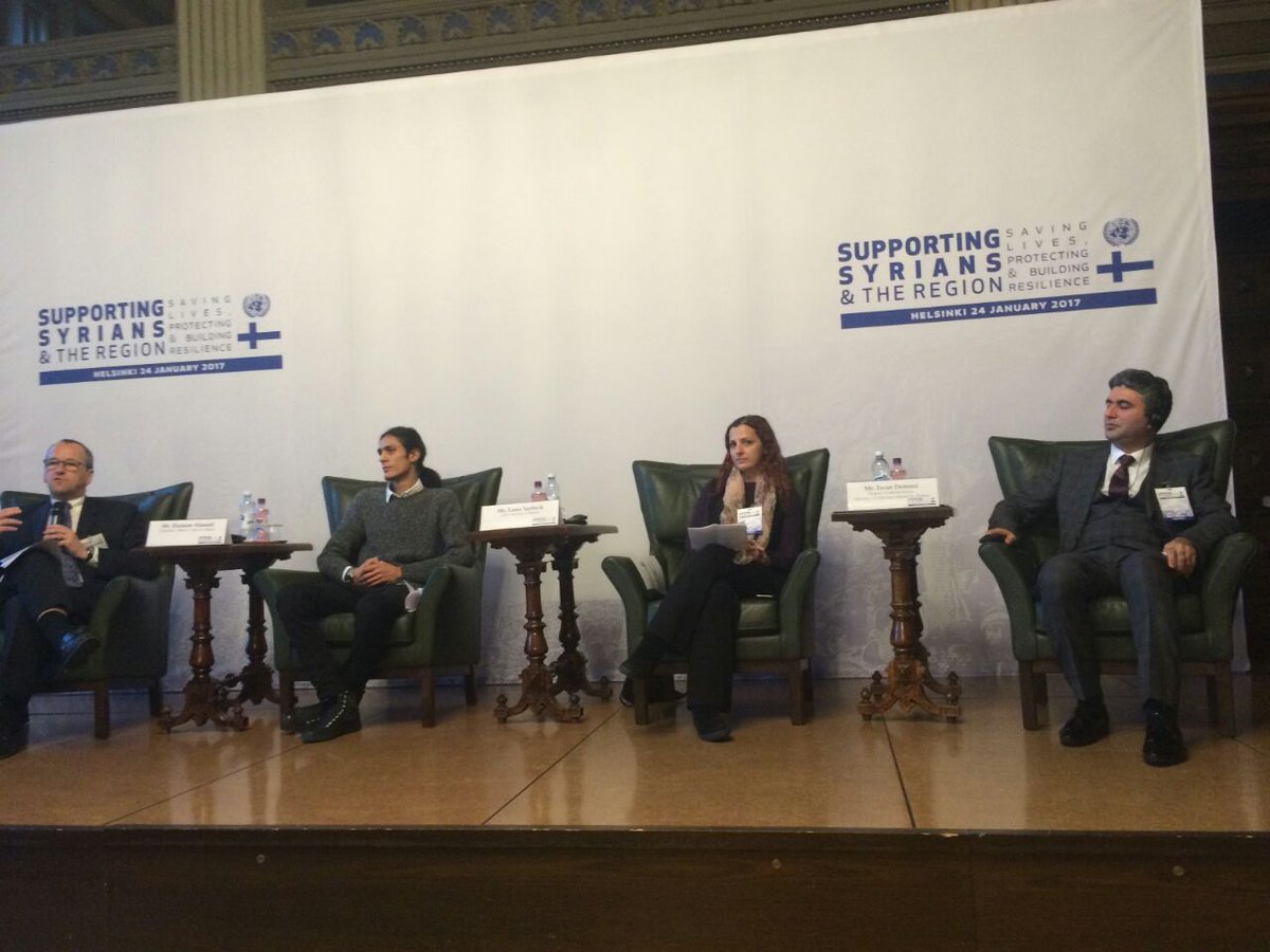 himayaleb's tweet photo. Our Executive Director was one of the panelists who participated in the international No Lost Generation Panel in Finland #himayaleb https://t.co/t9PzIB7Jdg