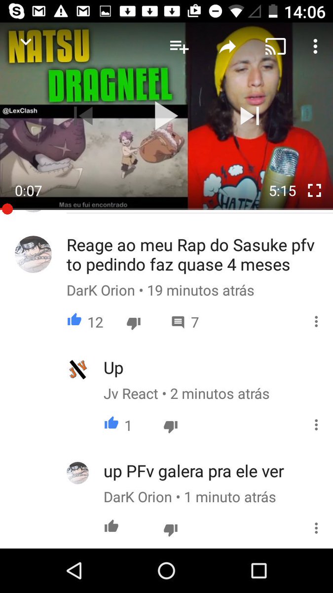Olá moreno pfv estou quase 4 meses pedindo pra ver sua reação nesse Rap youtu.be/UFNwTcjWomQ eu sei que são poucos up <a href="/ReactBrasil/">Moreno D. Souza</a>