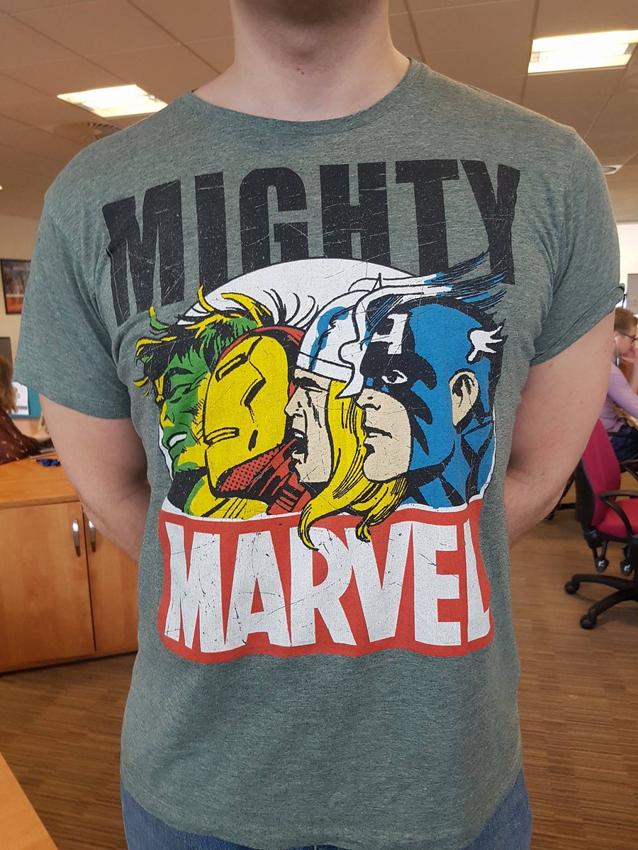 Geekzonia's tweet photo. #Day10 of Steve's Geeky Tees! #AvengersAssemble
#tshirtoftheday #StevesT #officewear @geekzoniasteve https://t.co/uTBTHGymsT