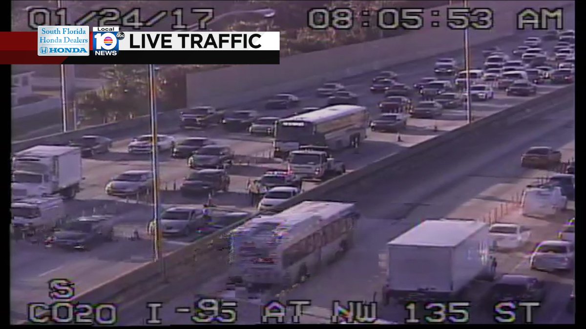 Crash on I-95 NB Express at NW 135th St #traffic https://t.co/Ckov6ClF81