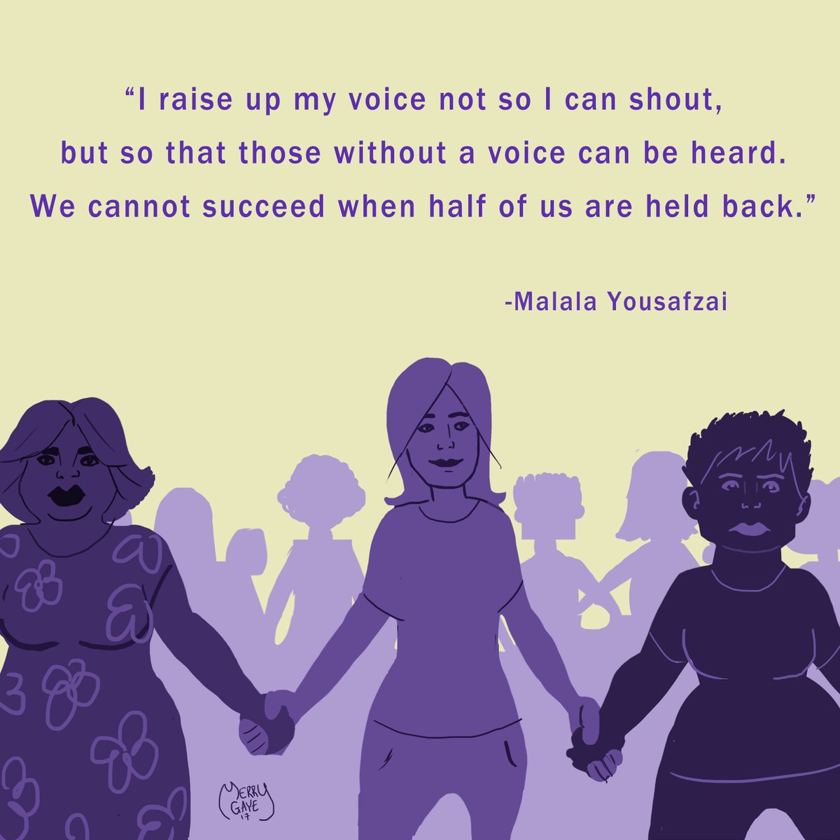 MerryGKD's tweet photo. I made a poster for the #womensmarch. If Malala Yousafzai can stand up to the Taliban, we can stand up to those who oppress us. https://t.co/utgqCCG1to