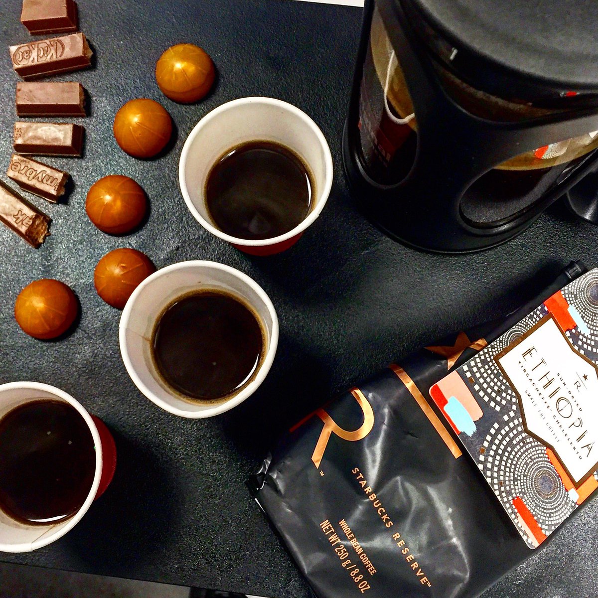 SbuxCountyHall's tweet photo. #challenge3aday with Ethiopia Yirgacheffe and orange chocolate 😋😋😋❤ thank you @donnaro92431863 ☺ https://t.co/NCVcyjNiwD