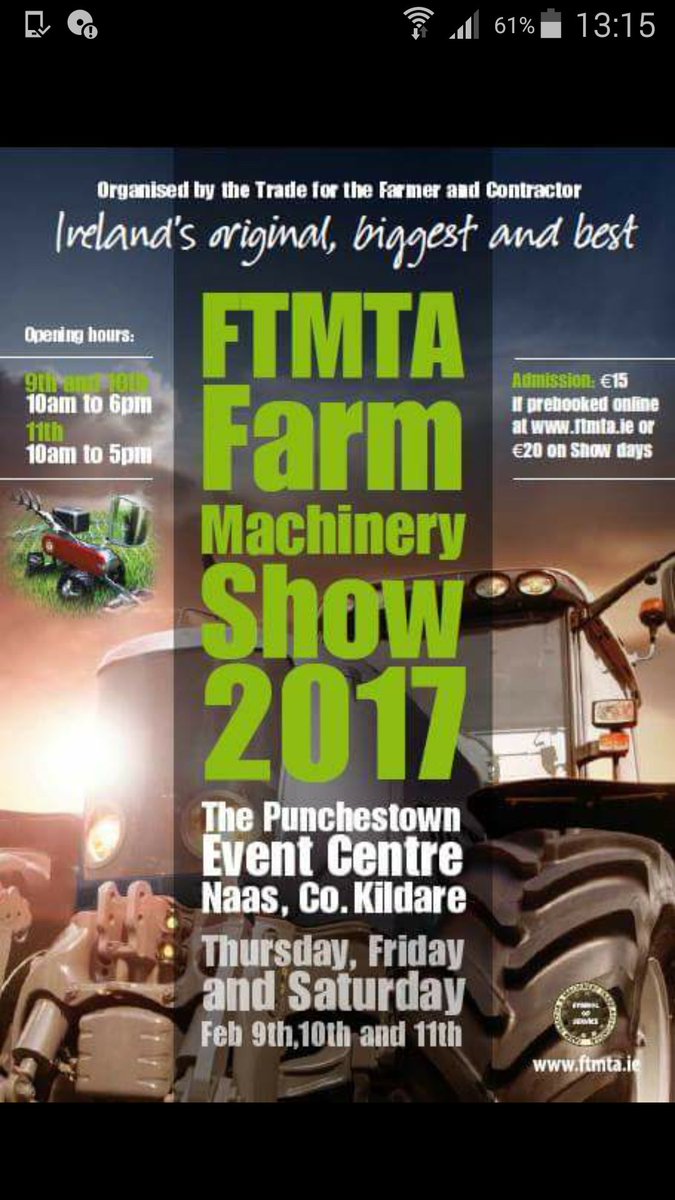 BlazingLogos's tweet photo. Farm Machinery Show Punchestown THUR FRI &amp; SAT 9th -11th Feb. Indoors U wont need wellies. C U @ Case IH Stand @WexfordChamber @wexfordcoco https://t.co/DRTYNuSYZ1