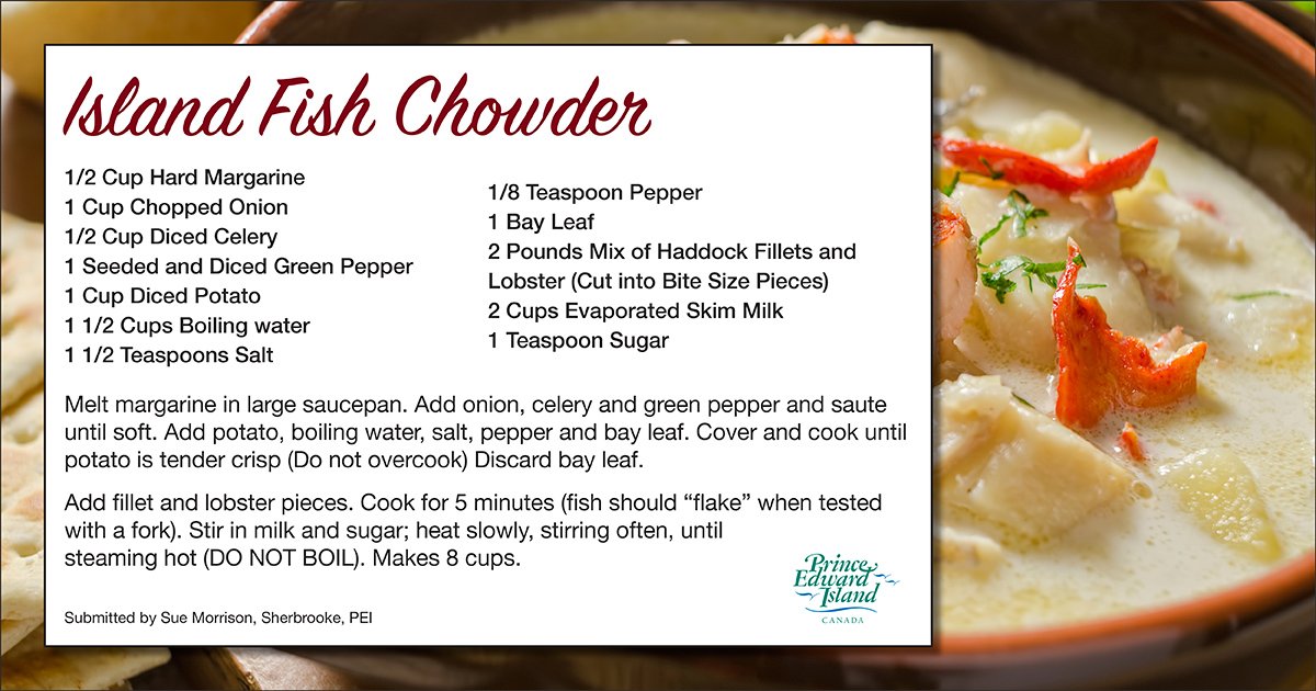 Bring a little taste of true Island Flavour to your next meal with this delicious Island Fish Chowder! bit.ly/2jUO0Bn