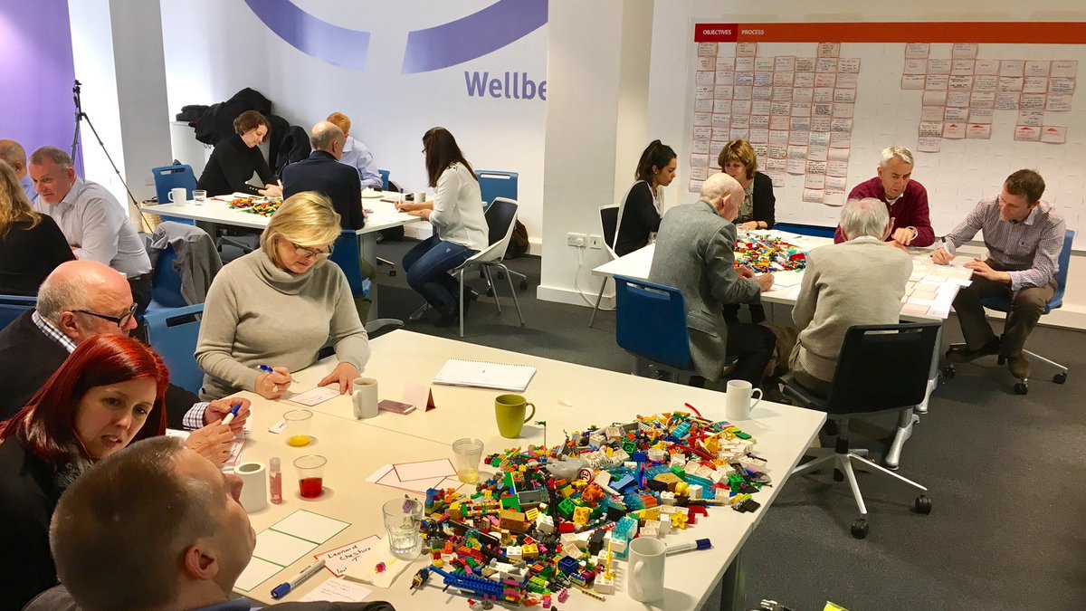 SeriousWrk's tweet photo. Productive ambition and direction #workshop with @ShawTrust. Thank you staff and trustees. #facilitation #legoseriousplay #truevoices https://t.co/52uPxMN2tP