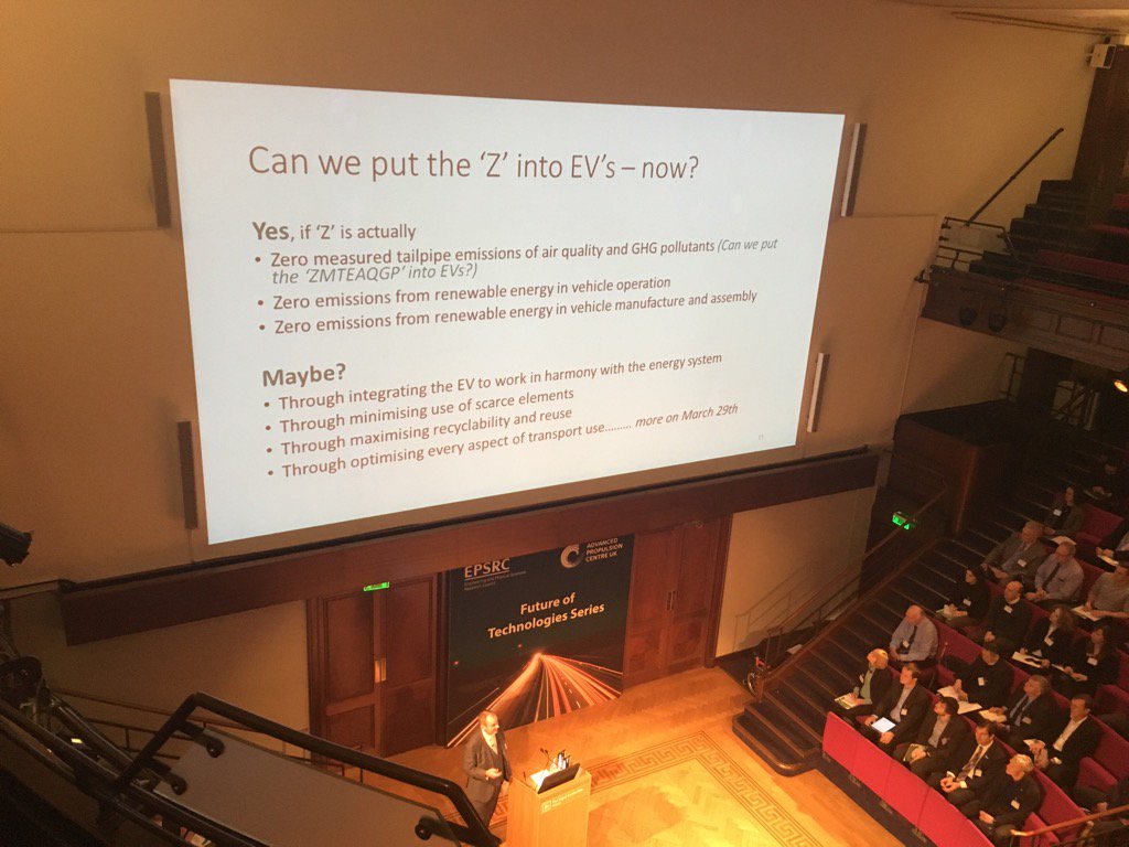 Can we put the Z into ZEV's? In a way....
At the Royal Institution now, discussing what that means <a href="/theapcuk/">Advanced Propulsion Centre UK</a>