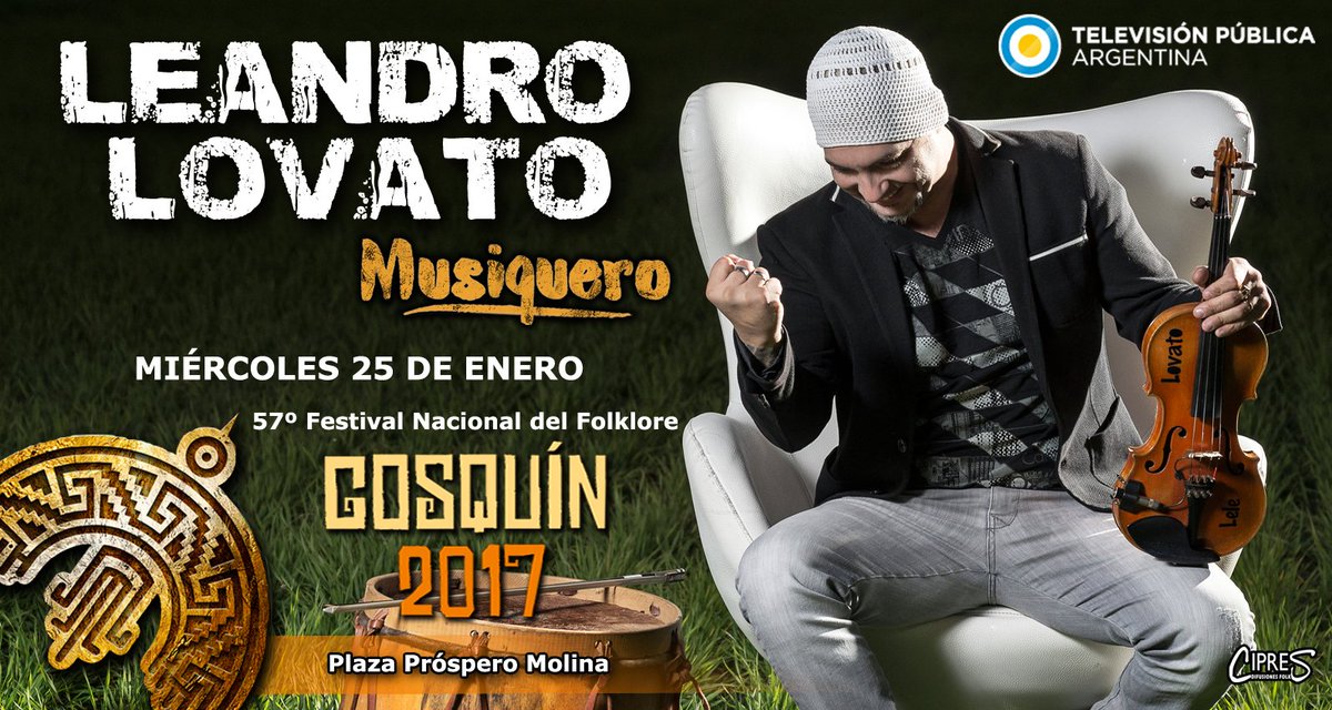 #Miércoles 25 de #Enero - Voy estar cerrando la noche del festival que me Consagro #Cosquin2017 - Plaza Prospero Molina <a href="/TV_Publica/">TVP</a>