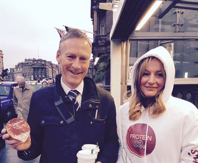 wearemascot's tweet photo. Have you picked up a pot of #Protein22 yet? Keep your eyes peeled for the @GrahamsDairy giveaway team in Edinburgh's West End tomorrow! 👌🏼 https://t.co/FOsIPYt2Mp