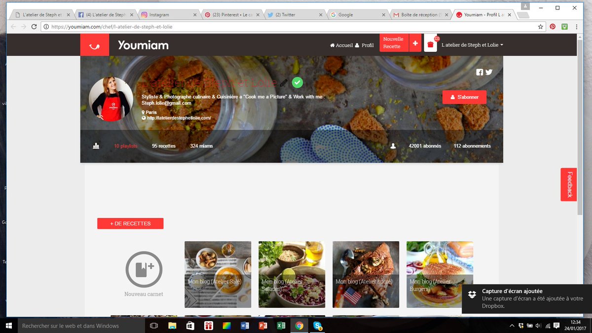 stephlolie's tweet photo. Ouahh c'est juste énorme 42000 abonnés qui me suivent sur l'application Youmiam Merciiii! #food #youmiam @Youmiam #recette #cuisine #appli https://t.co/qtHjQQPJV4
