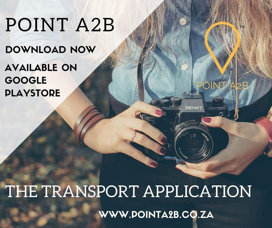 Point A2B, The Personalized Transport App. Download now on google playstore
Visit pointa2b.co.za for more info
#pointa2b