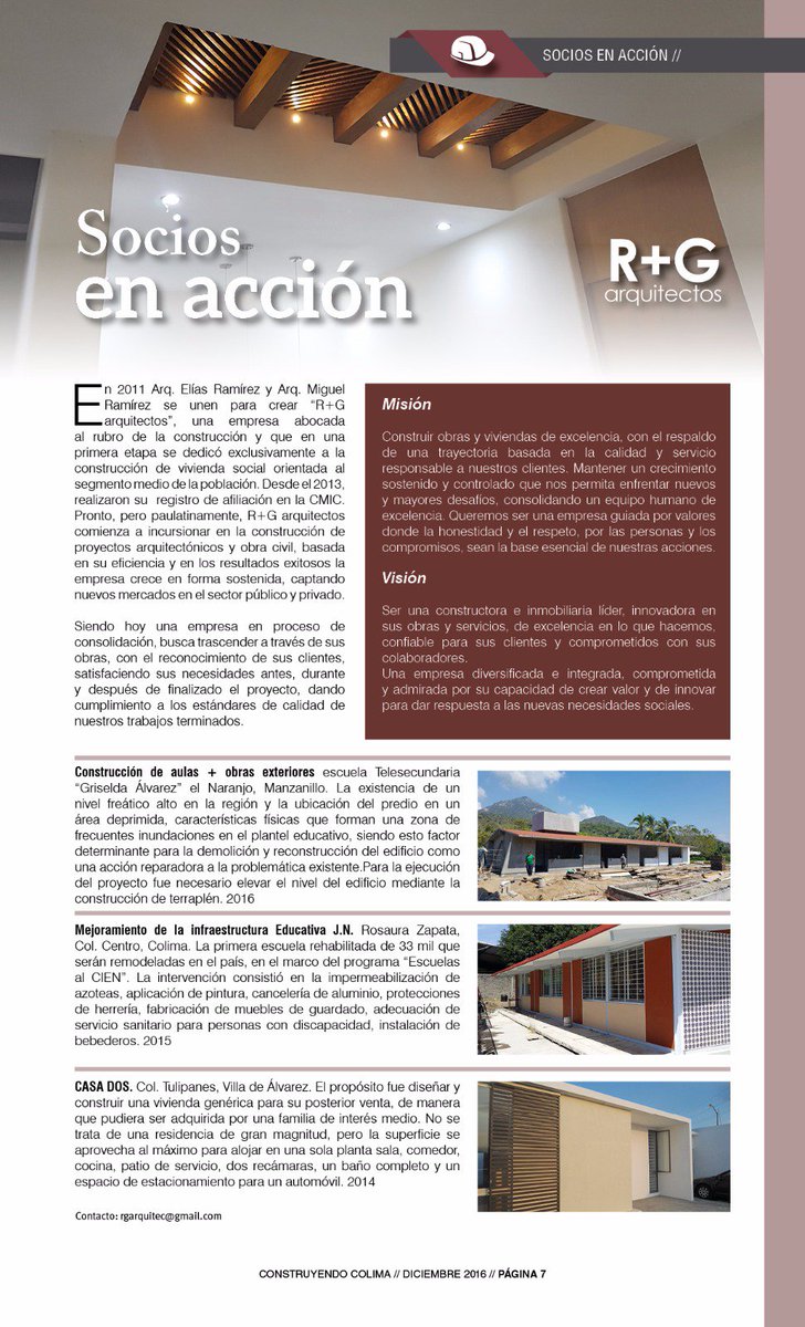 Revista  "Construyendo Colima" Calidad y Excelencia.