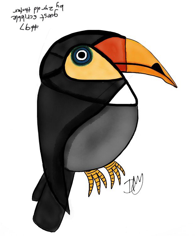 doodlesaurusart's tweet photo. My first @3yroldscribble #3yroldscribble #97 Mr Toucan https://t.co/cInjEqshxR