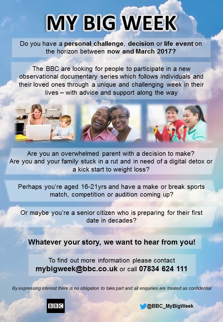 Hi <a href="/eavafm/">EAVA FM 102.5</a> ! Any of your listeners got a personal #challenge they're trying to face? New #BBC2 doc would love to hear from them. #2017