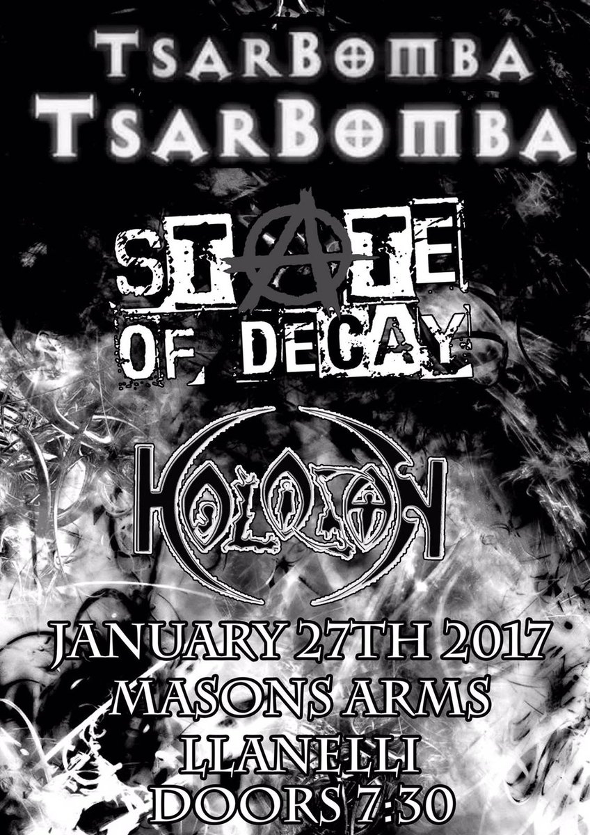 Next up for us is The Mason's Arms, Llanelli. This coming Friday.