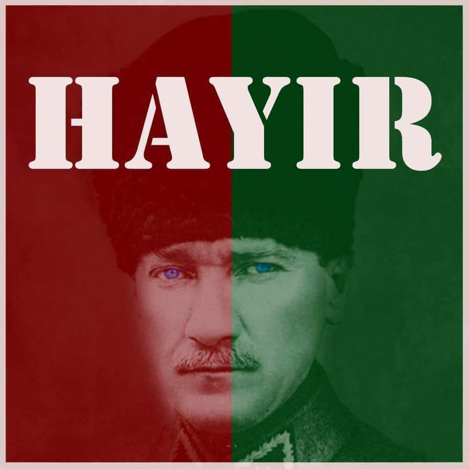 serksk's tweet photo. Rengimiz belli #HAYIR https://t.co/CEK2Yi43Qt