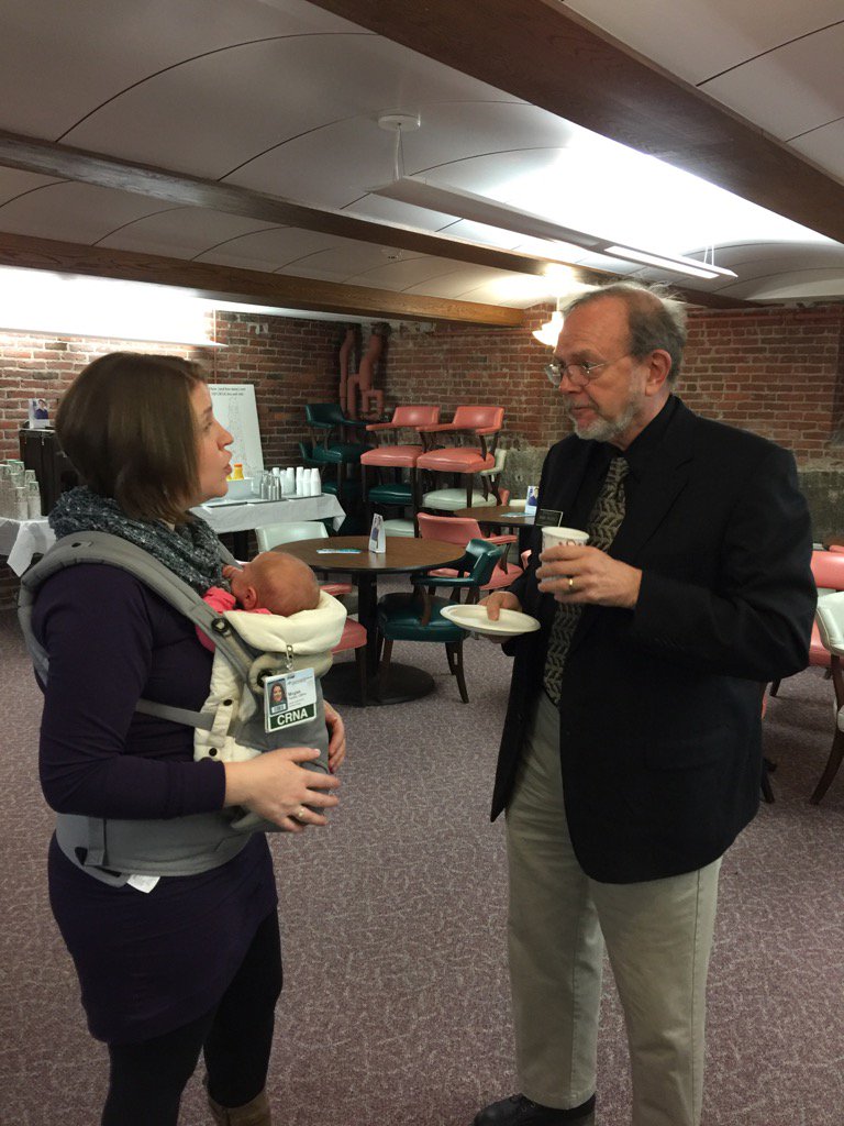 lisa_sull's tweet photo. #NHCRNAMeganTaylor chatting it up @NHStatehouse legislators #NHCRNAsRock https://t.co/EoScukb1Bj
