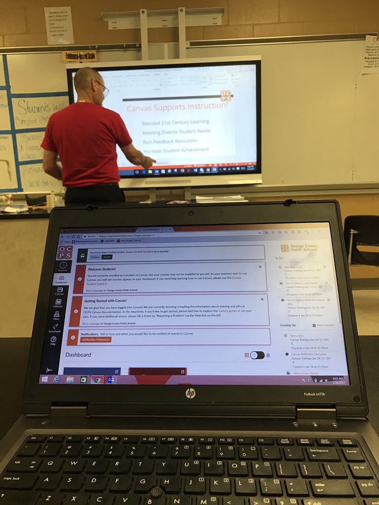 MrsJScheff's tweet photo. Ready for Canvas at OCPS. Training begins. #canvaslaunch @canvasLMS https://t.co/PuXvos65Ef