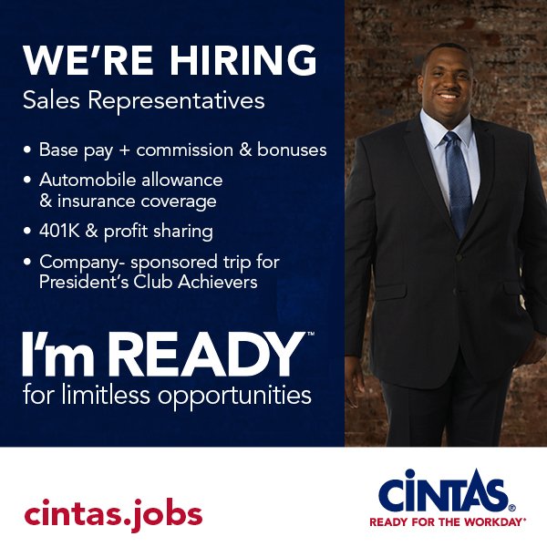 Cintas Corporation on Twitter "Take a look at opportunities on our awardwinning Sales team