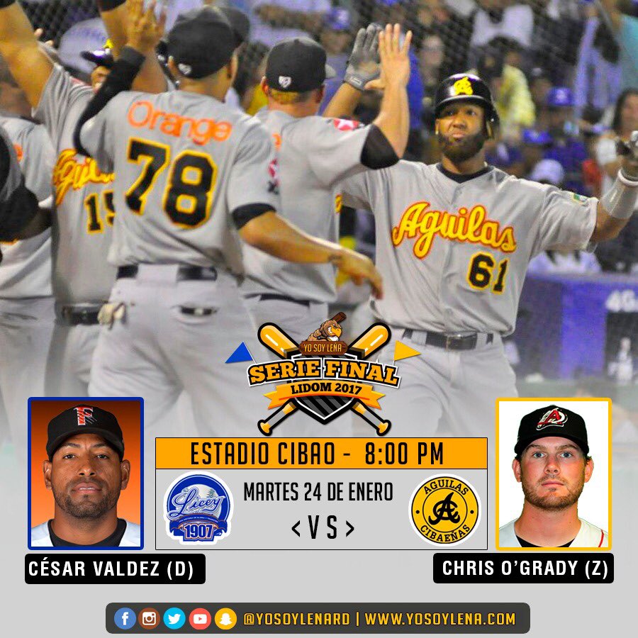 YoSoyLenaRD's tweet photo. 5TO JUEGO: Se reanuda la #SerieFinal y nuestras @aguilascibaenas juegan hoy en casa. 8:00PM #YoSoyLeña #LIDOM #VamosPalPlay https://t.co/WanfUVBVkn