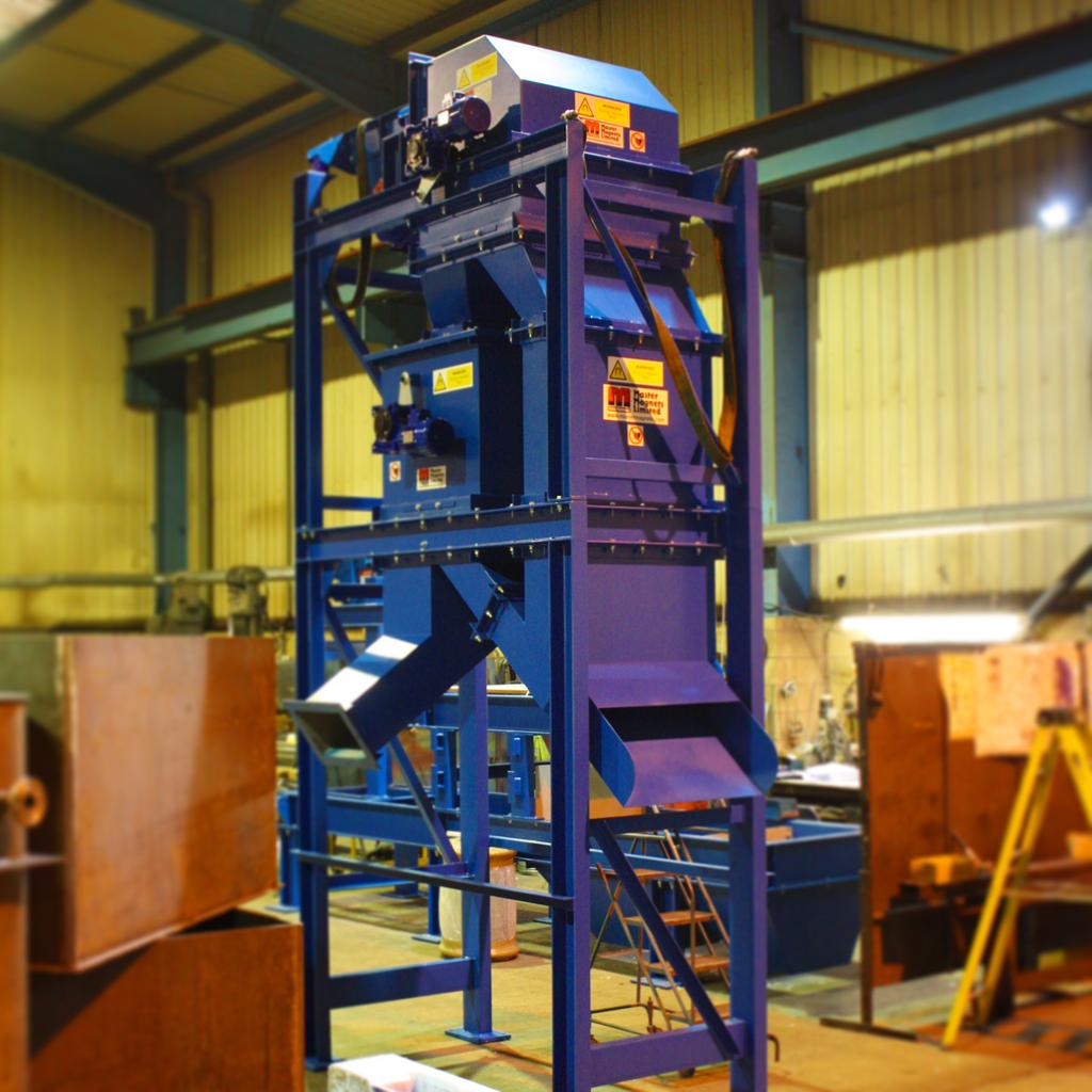 Here is the latest machine to leave our factory. A double drum magnet system for an aviation manufacturing facility.
