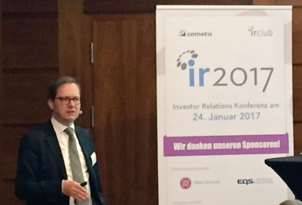 cometis_AG's tweet photo. Aktuelle Entwicklungstrends bei MiFID II - jetzt diskutiert auf der #IR2017 #cometis #irclub https://t.co/omEt4EoULn