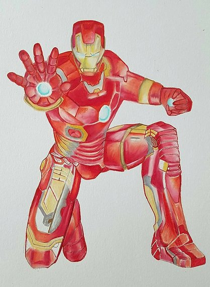 Its been so long since I posted anything, so here is an #Ironman drawing with #prismacolour! #Marvel #Avengers #Superhero #Prismacolour