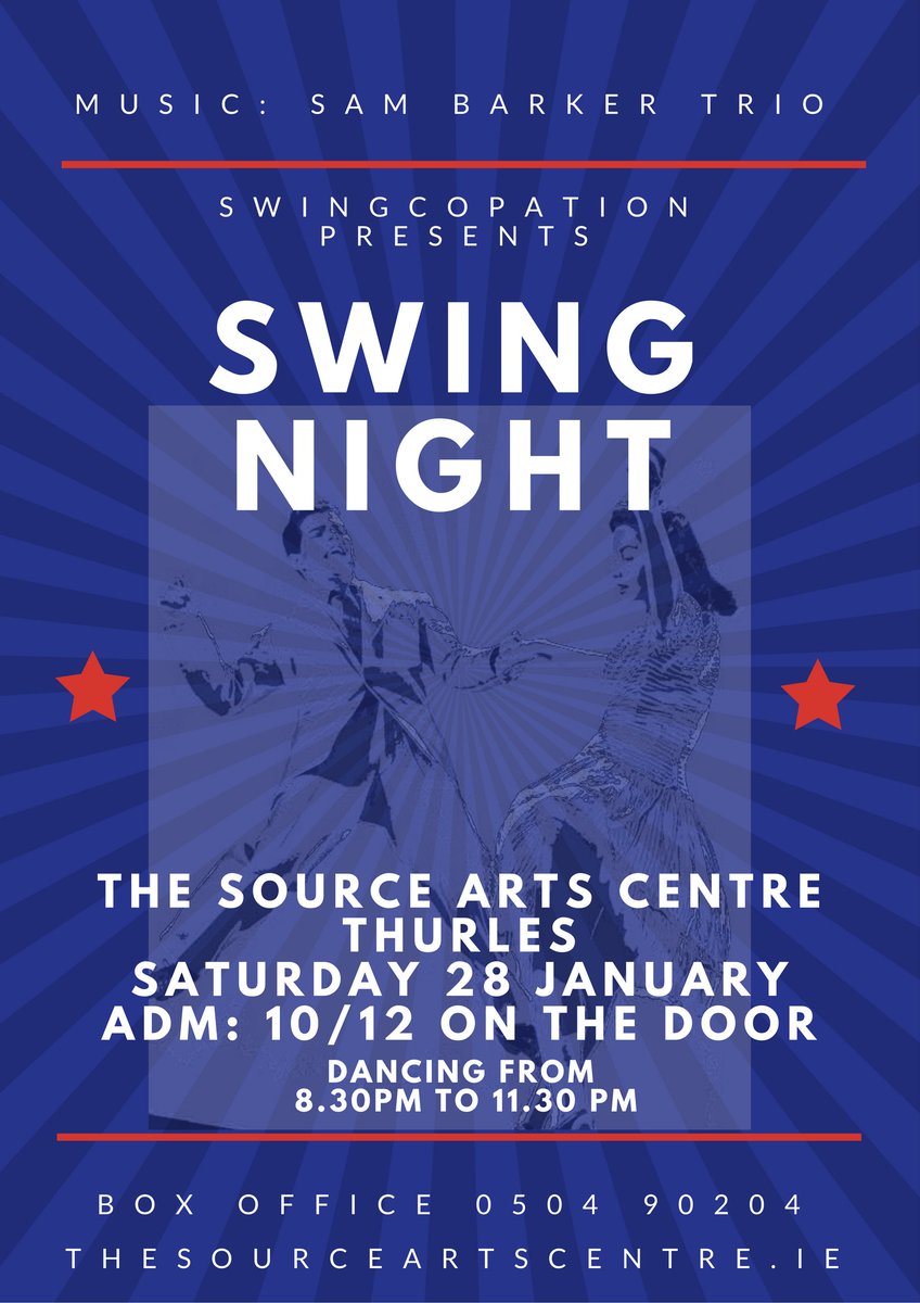 sourcearts's tweet photo. 4 more sleeps! #swingcopation at #thesource @GalwaySwing @lindyexpressIRL @LindyVice @moochecork @CorkJazzDX @SwingDanceCork #swingdance https://t.co/rJXOQFBmRZ
