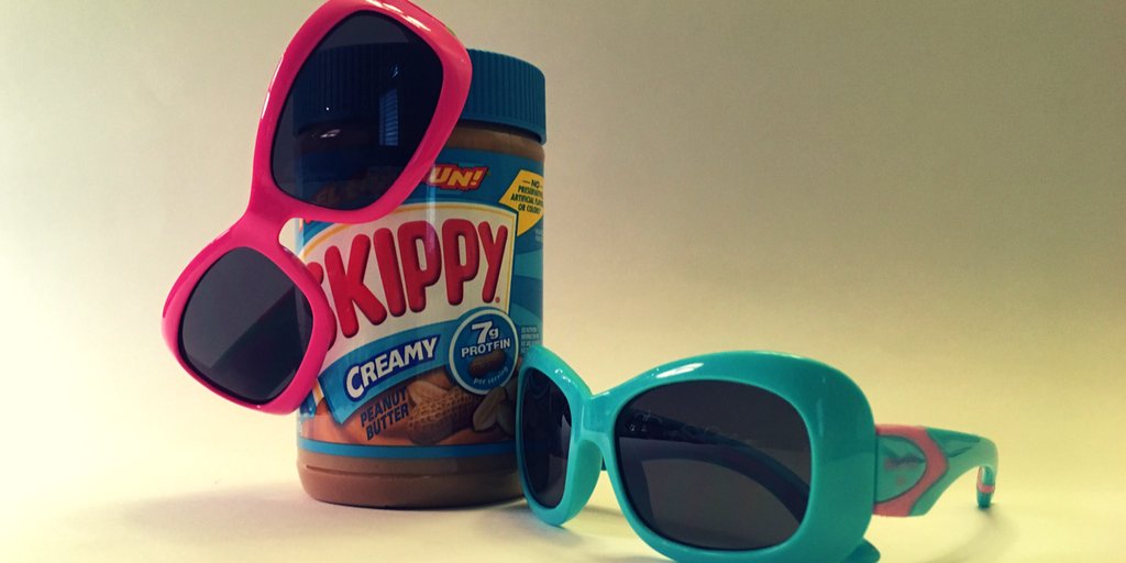 RealKidsShades's tweet photo. Ooey, gooey peanut buttery FUN!  #realshades #realkidsshades #unbreakable #sunglasses #sunnies #fun #peanutbutterday https://t.co/XvXVPF0yT0
