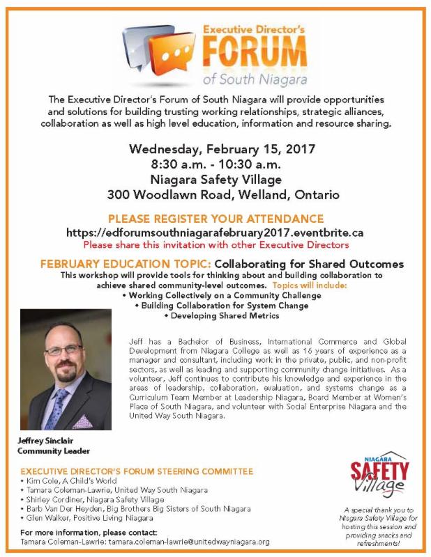 UnitedWaySN's tweet photo. Share with all ED's in Niagara!  Don't forget to register. https://t.co/6SdNqiNPEj https://t.co/DZ3hRIqc9j