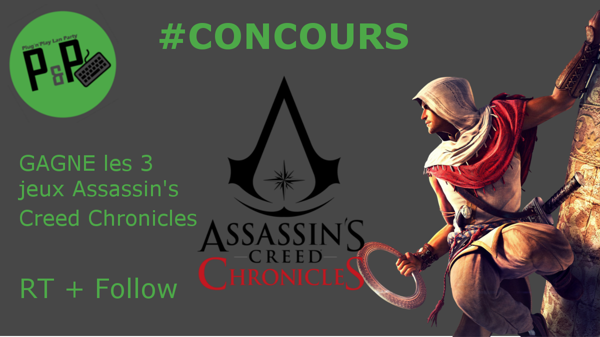 PnPLan_Party's tweet photo. #Concours 🎁🎁🎁

GAGNE les 3 jeux Assassin's Creed Chronicles 😍

👉 #RT + Follow @PnPLan_Party https://t.co/dvY7riNjMQ