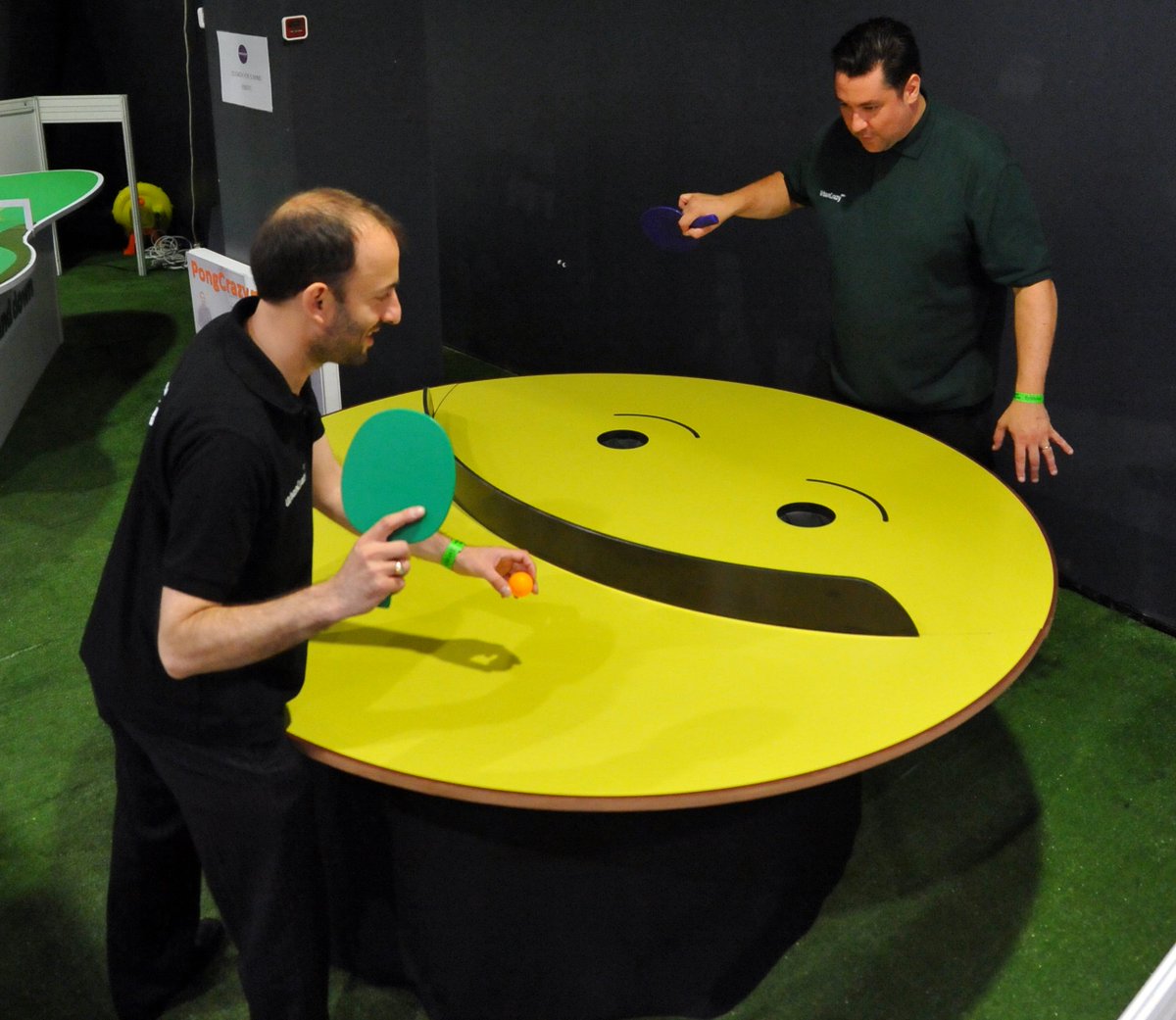Brand new to <a href="/Yourallypally/">Alexandra Palace</a> @pingpongWC this weekend, our most joyful and bubbly #pingpong table yet! #tabletennis #smile 😀